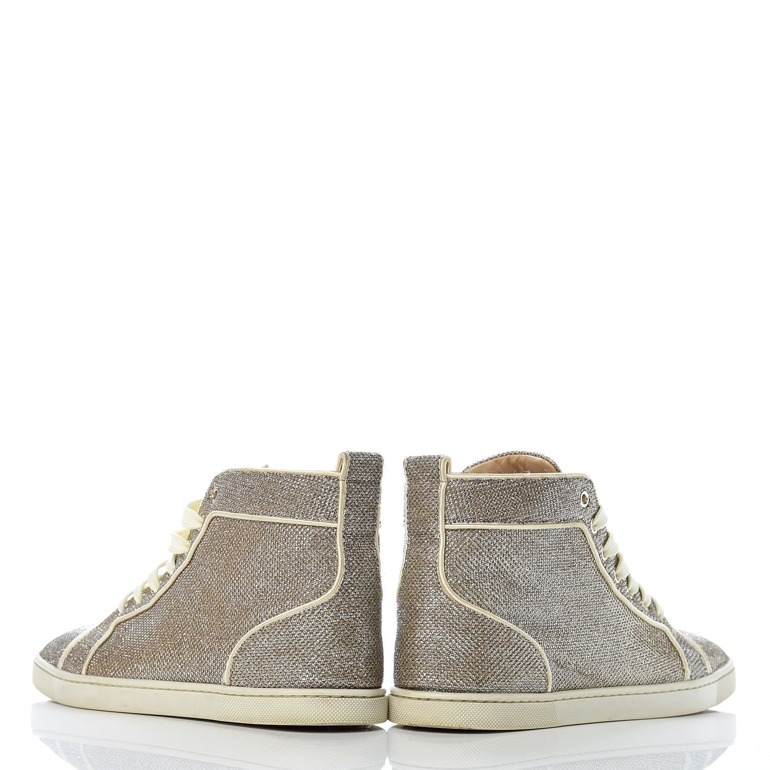 Christian Louboutin Metallic Lurex Womens Bip Bip Orlato Flat Sneakers 40 Gold 5 of 19