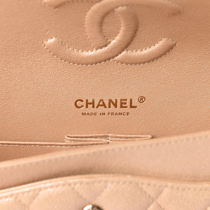 Chanel Iridescent Caviar Quilted Medium Double Flap Beige 6 of 10