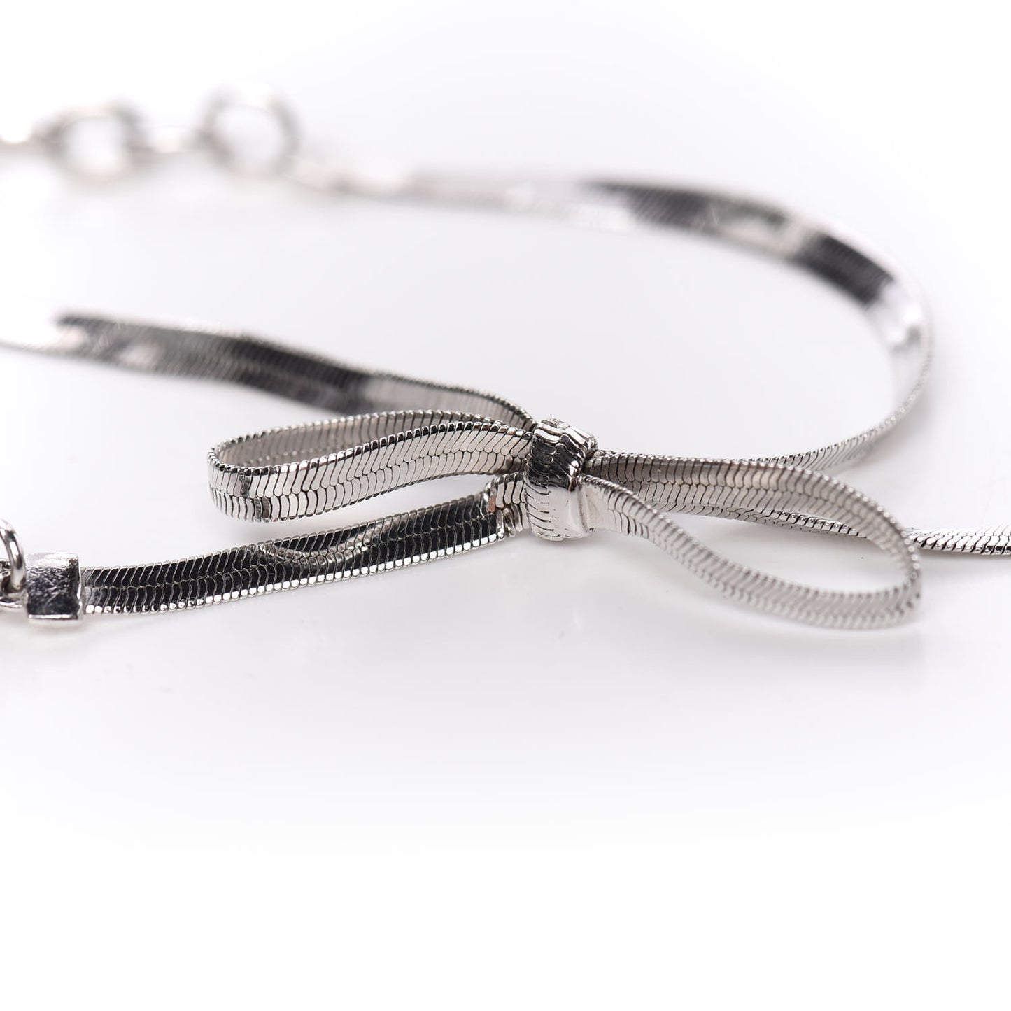 Bow CD Logo Bracelet Silver