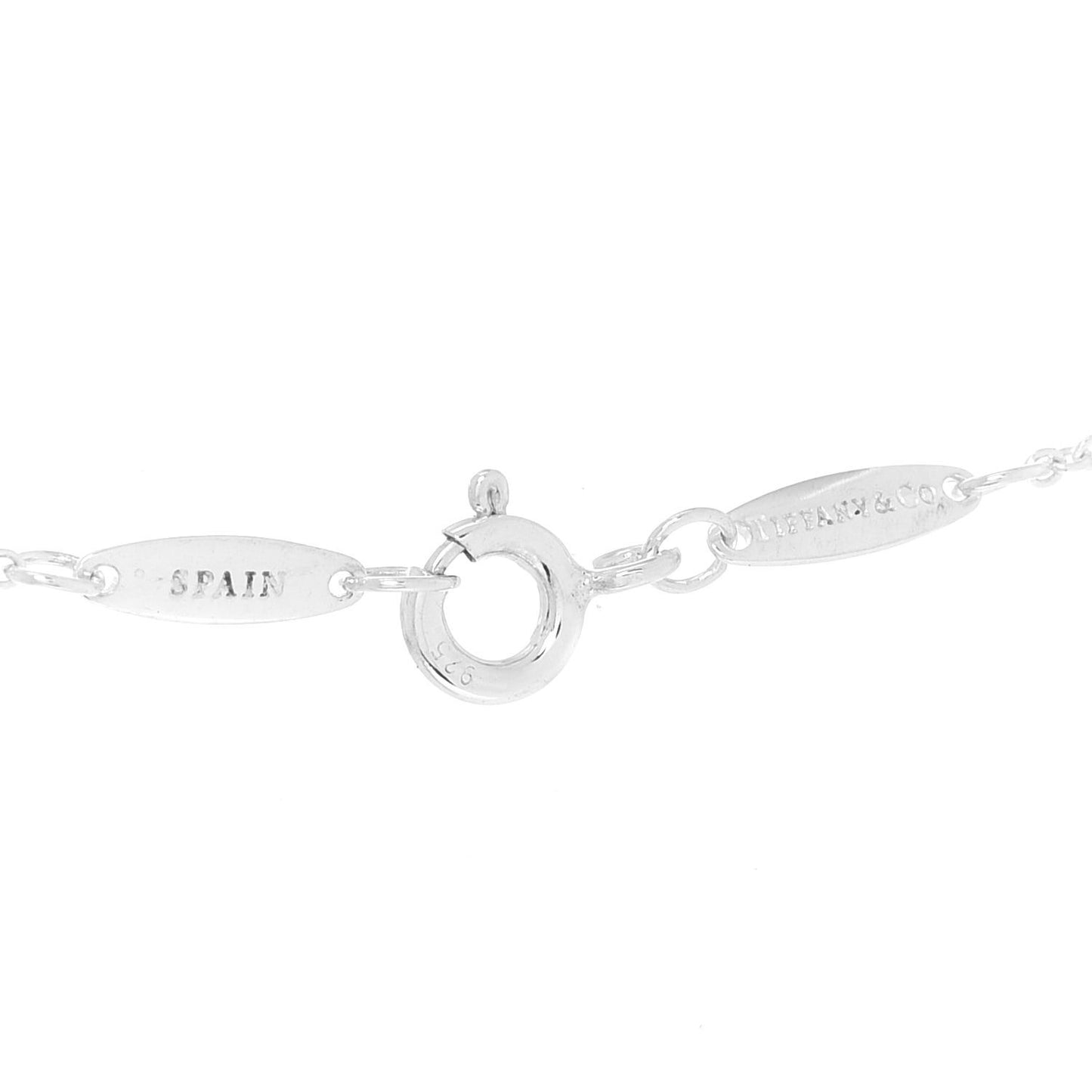 Sterling Silver 16mm Elsa Peretti Open Heart Pendant Necklace