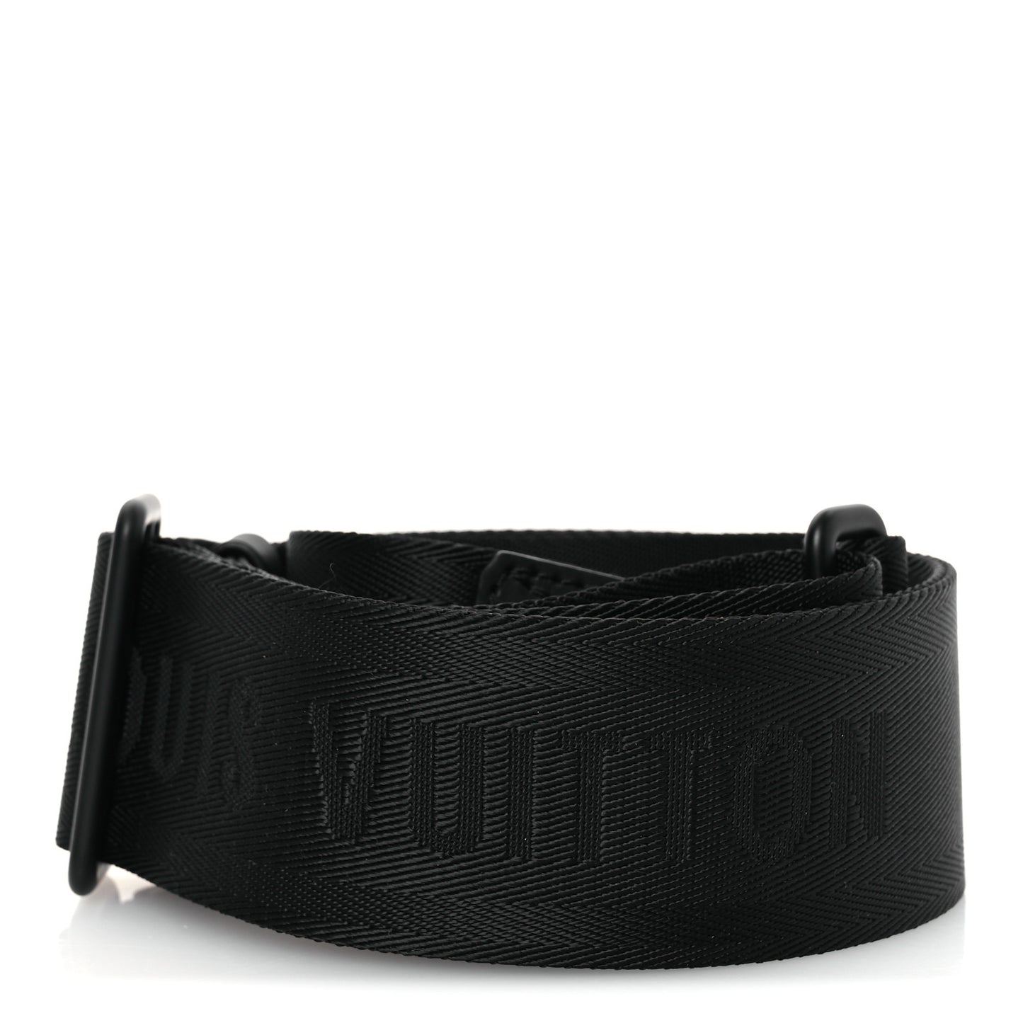 Jacquard Canvas Keepall Bandouliere Adjustable Shoulder Strap Black