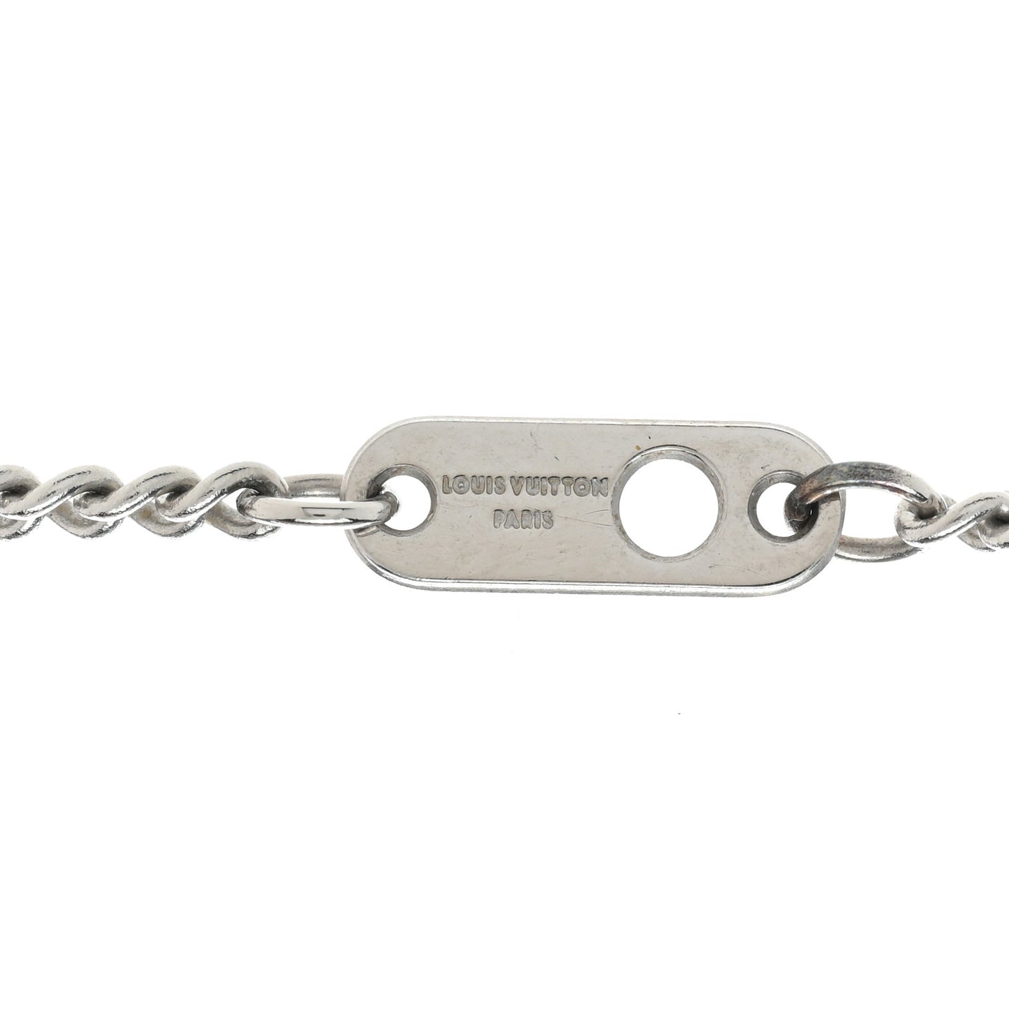 Metal LV Instinct Necklace Silver Multicolor