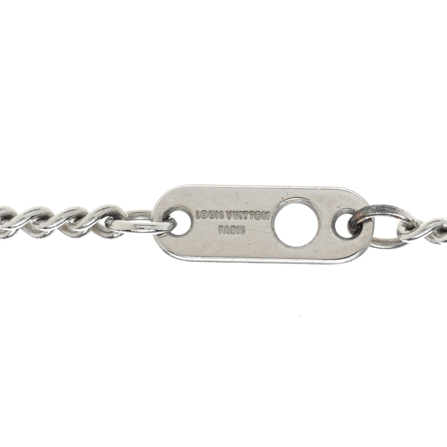 Louis Vuitton Metal LV Instinct Necklace Silver Multicolor 6 of 9