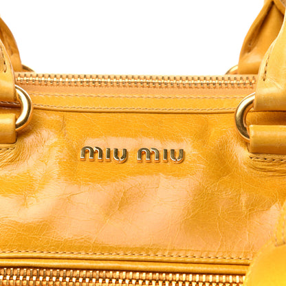 Miu Miu Vitello Shine Zip Tote Soleil 10 of 10