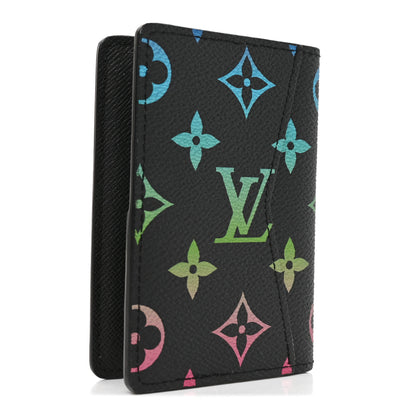 Louis Vuitton Monogram Iridescent Pocket Organizer NM Black 3 of 8