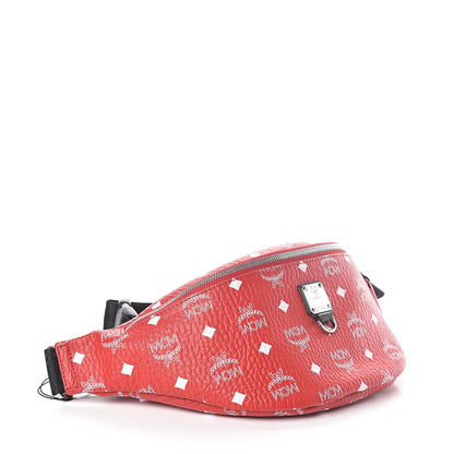 MCM Visetos Large Fursten Belt Bag Red 4 of 9