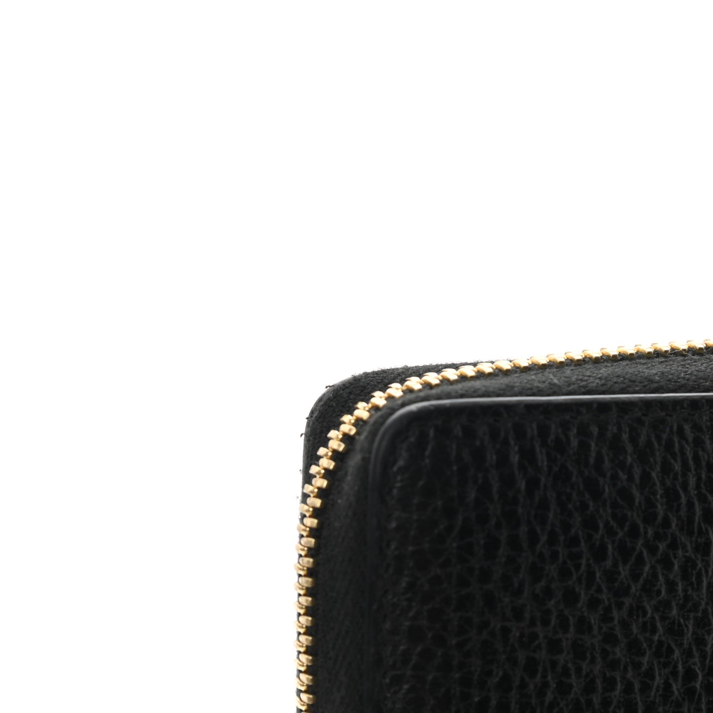 Dollar Calfskin GG Supreme Monogram GG Marmont Zip Around Wallet Black Beige Ebony