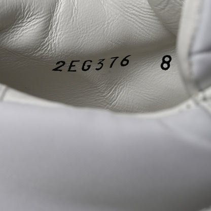 Prada Re-Nylon Spazzolato Rubber Triangle Logo Macro Quilted Mens 35mm Platform Sneakers 8 White 6 of 9