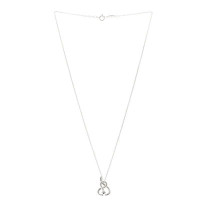 Tiffany Sterling Silver Diamond Elsa Peretti Snake Pendant Necklace 3 of 4