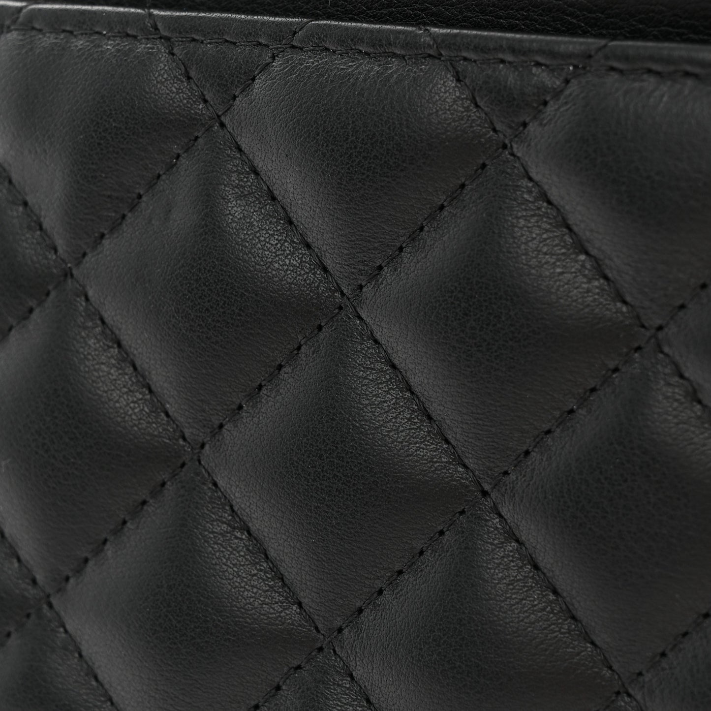 Lambskin Quilted Boy Wallet On Chain WOC Black