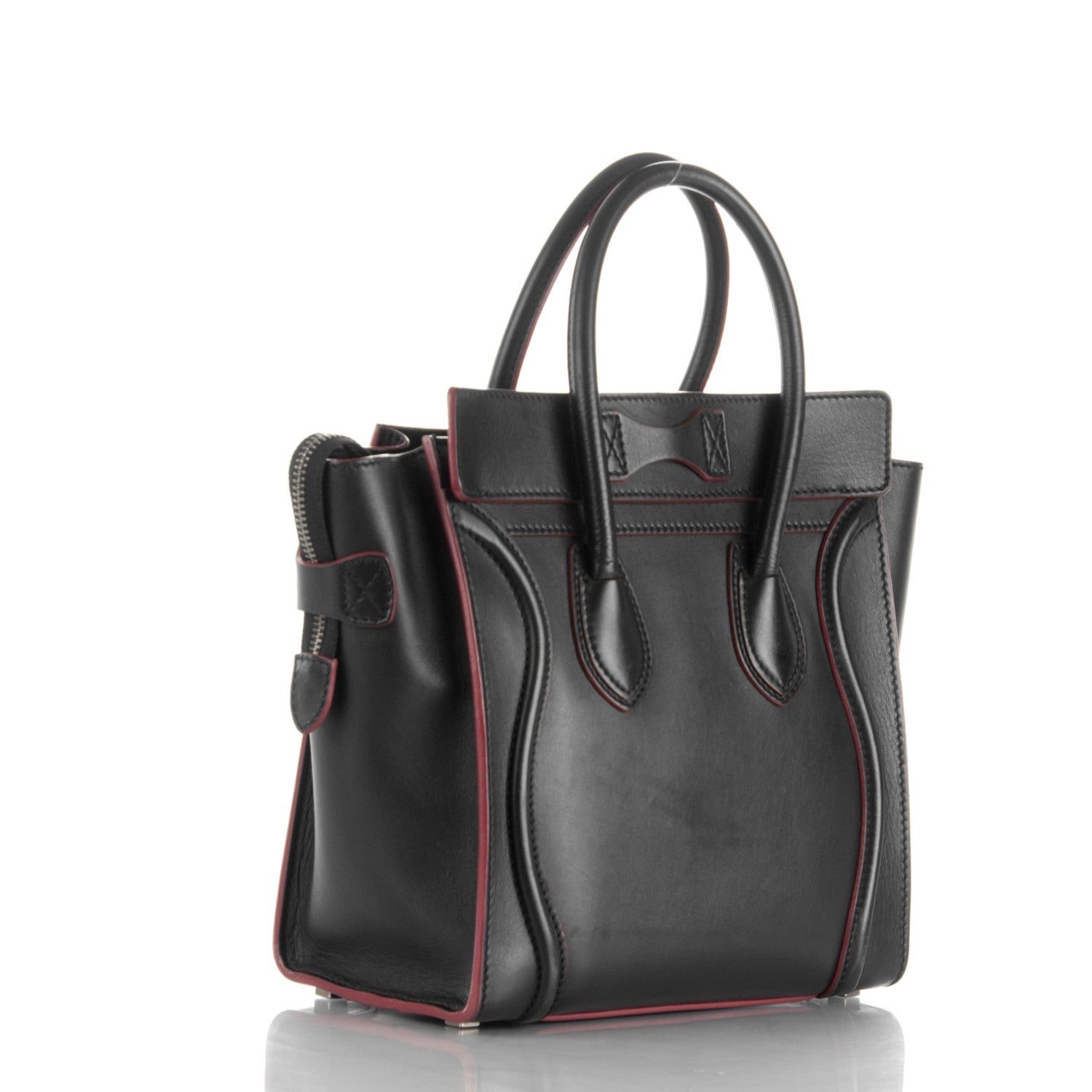 Celine Smooth Calfskin Micro Luggage Black 3 of 7