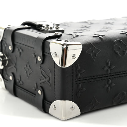 Louis Vuitton Calfskin Debossed Monogram Side Trunk Black 8 of 9