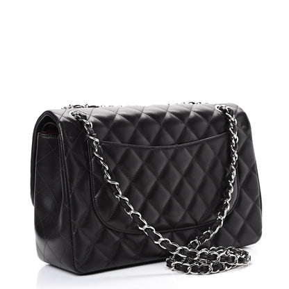 Chanel Lambskin Quilted Jumbo Double Flap Black 2 of 19