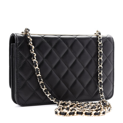Chanel Lambskin Quilted Trendy CC Wallet On Chain WOC Black 3 of 10