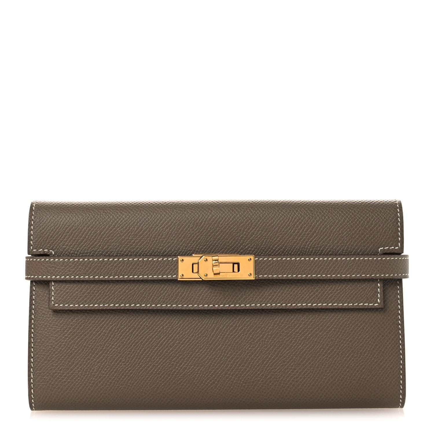 Hermes Epsom Kelly Longue Wallet Etoupe 1 of 11