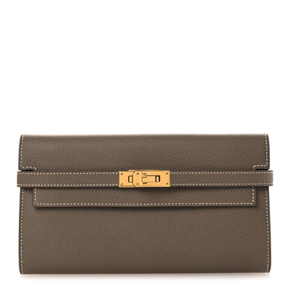 Hermes Epsom Kelly Longue Wallet Etoupe 1 of 11