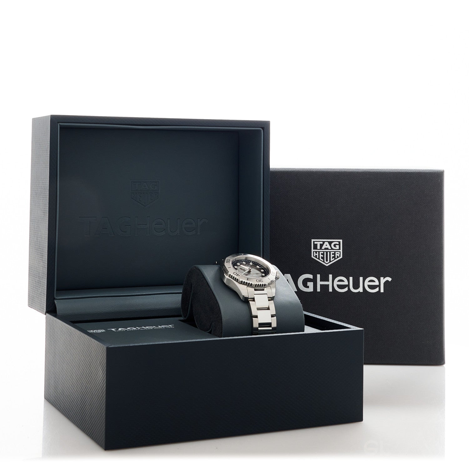 Tag Heuer Stainless Steel Diamond 30mm Aquaracer Professional 200 Automatic Watch Black WBP2410 5 of 5