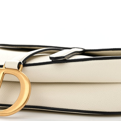 Christian Dior Grained Calfskin Saddle Bag With Strap Latte 10 of 11