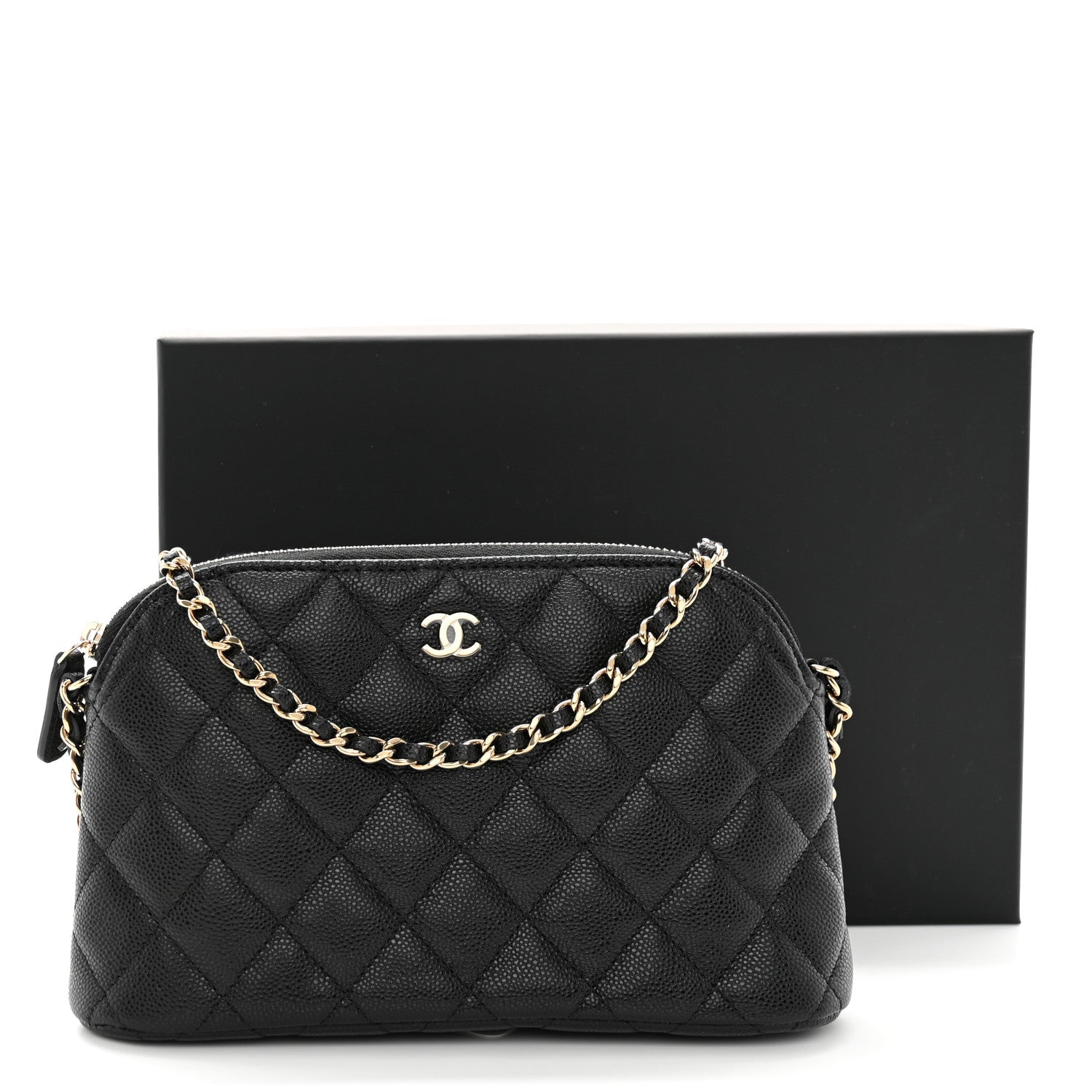 Chanel Caviar Quilted Classic Clutch with Chain Black 10 of 10