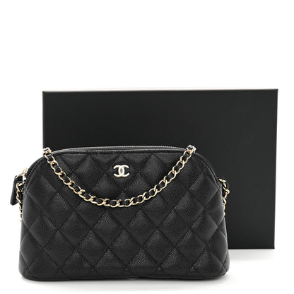 FASHIONPHILE Caviar Quilted Classic Clutch with Chain Black 10 of 10