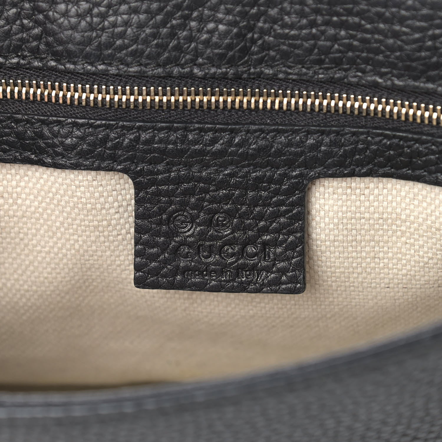 Gucci Pebbled Calfskin Medium Soho Flap Crossbody Black 6 of 14