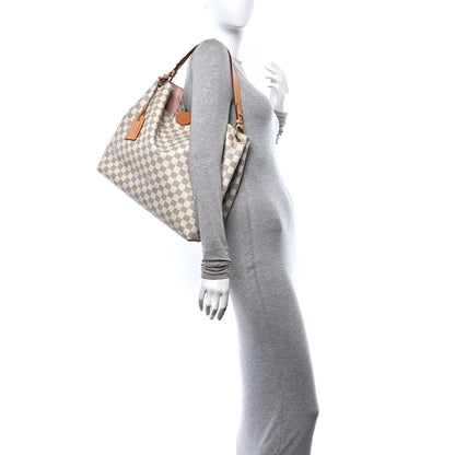 Louis Vuitton Damier Azur Graceful MM Rose Ballerine 2 of 9