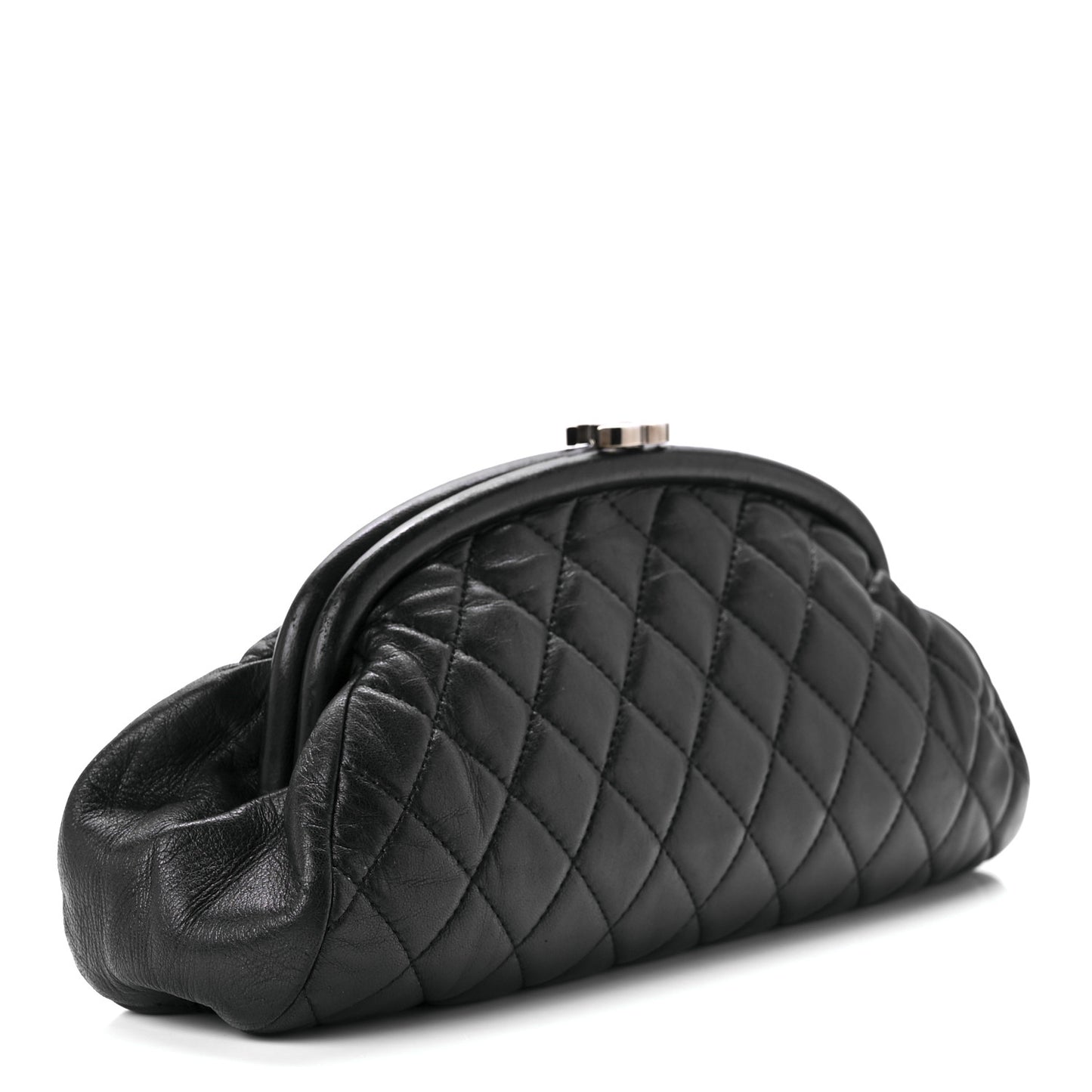 Lambskin Quilted Timeless Clutch Black