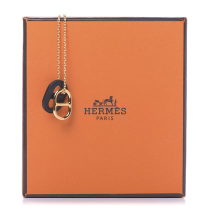 Hermes Swift O'Maillon Pendant Necklace Black 6 of 6