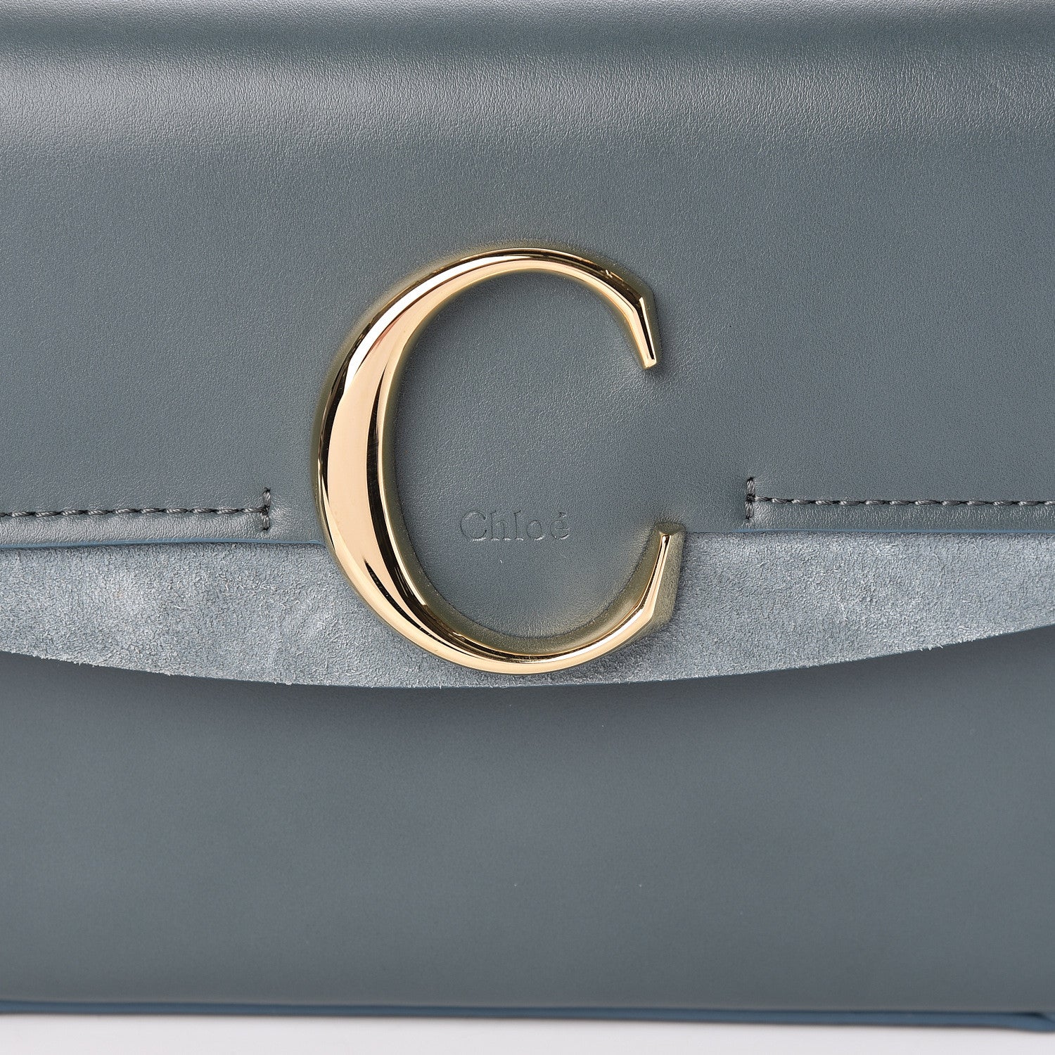 Chloe Calfskin Small C Double Carry Cloudy Blue 10 of 10
