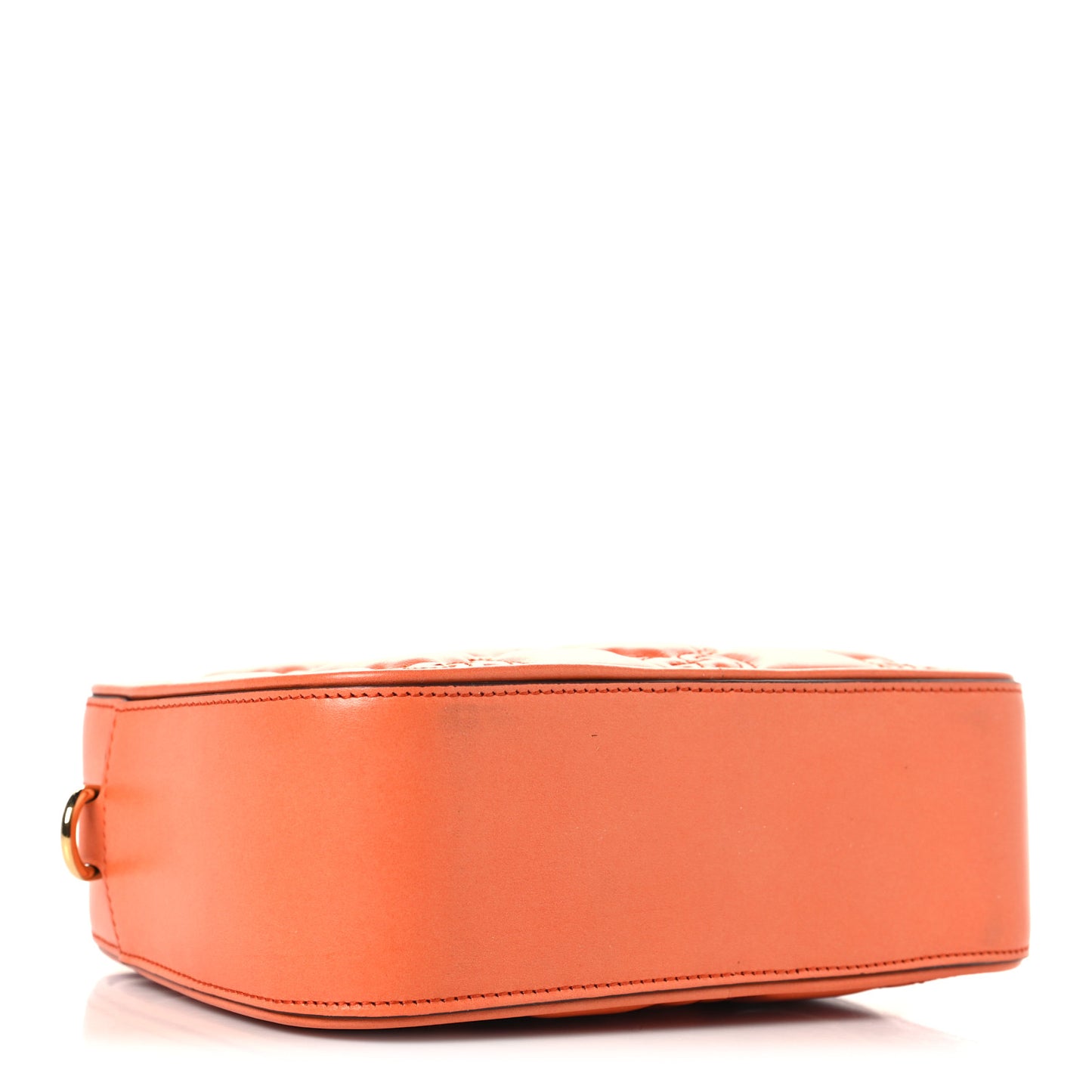 Calfskin GG Matelasse Shoulder Bag Spring Orange Natural