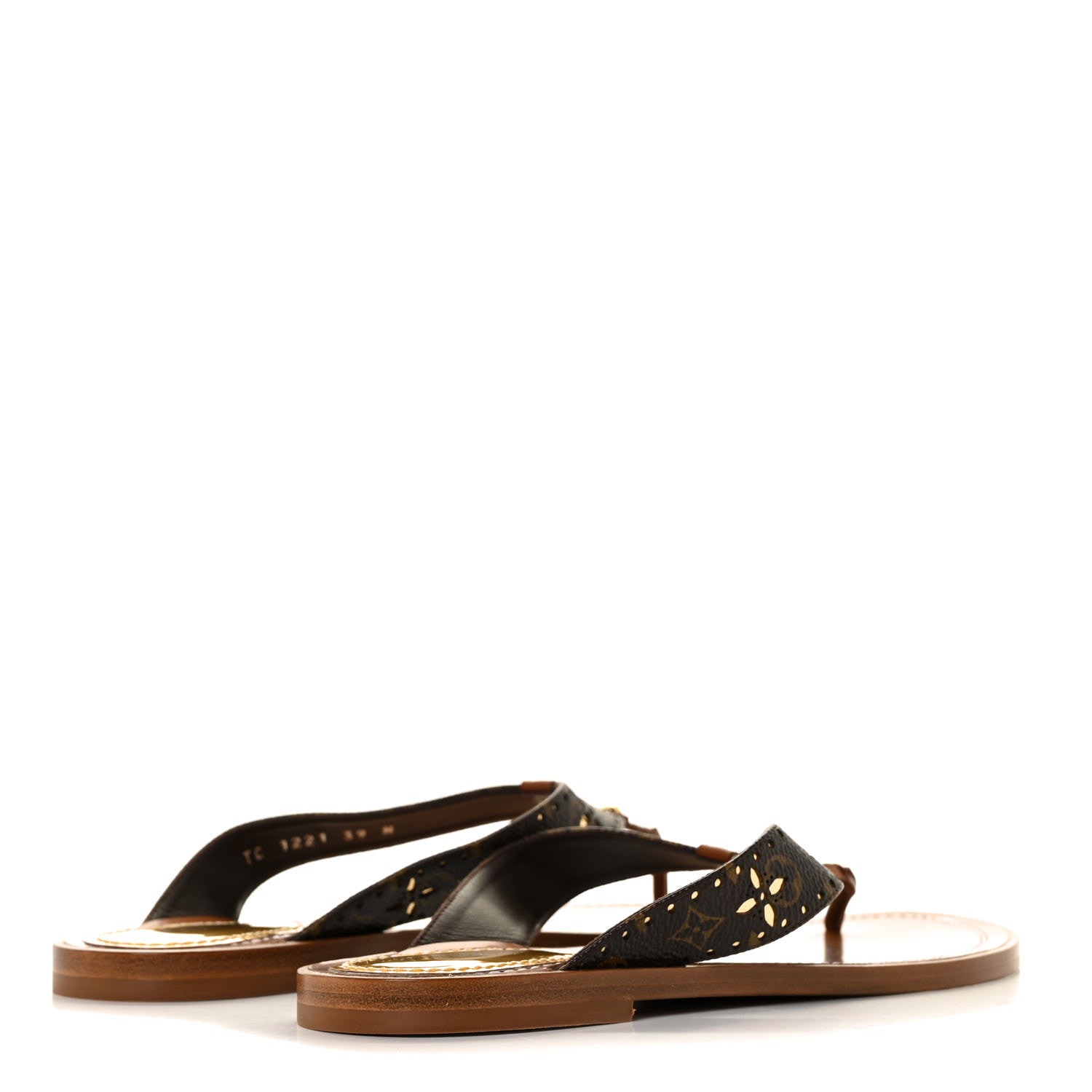 Louis Vuitton Monogram Sunny Flat Thong Sandals 39 Brown 4 of 8