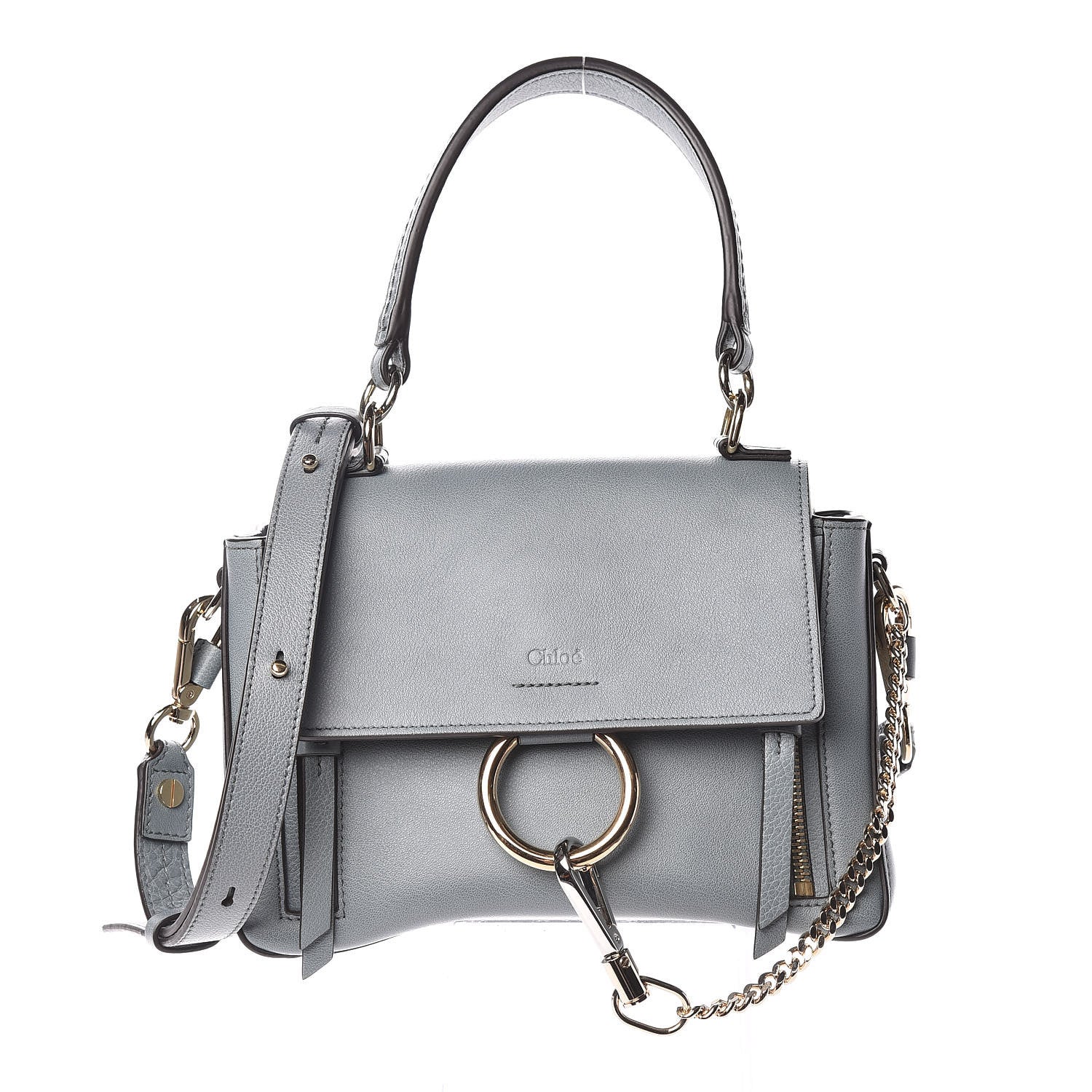 Chloe Calfskin Mini Faye Day Shoulder Bag Cloudy Blue 1 of 10