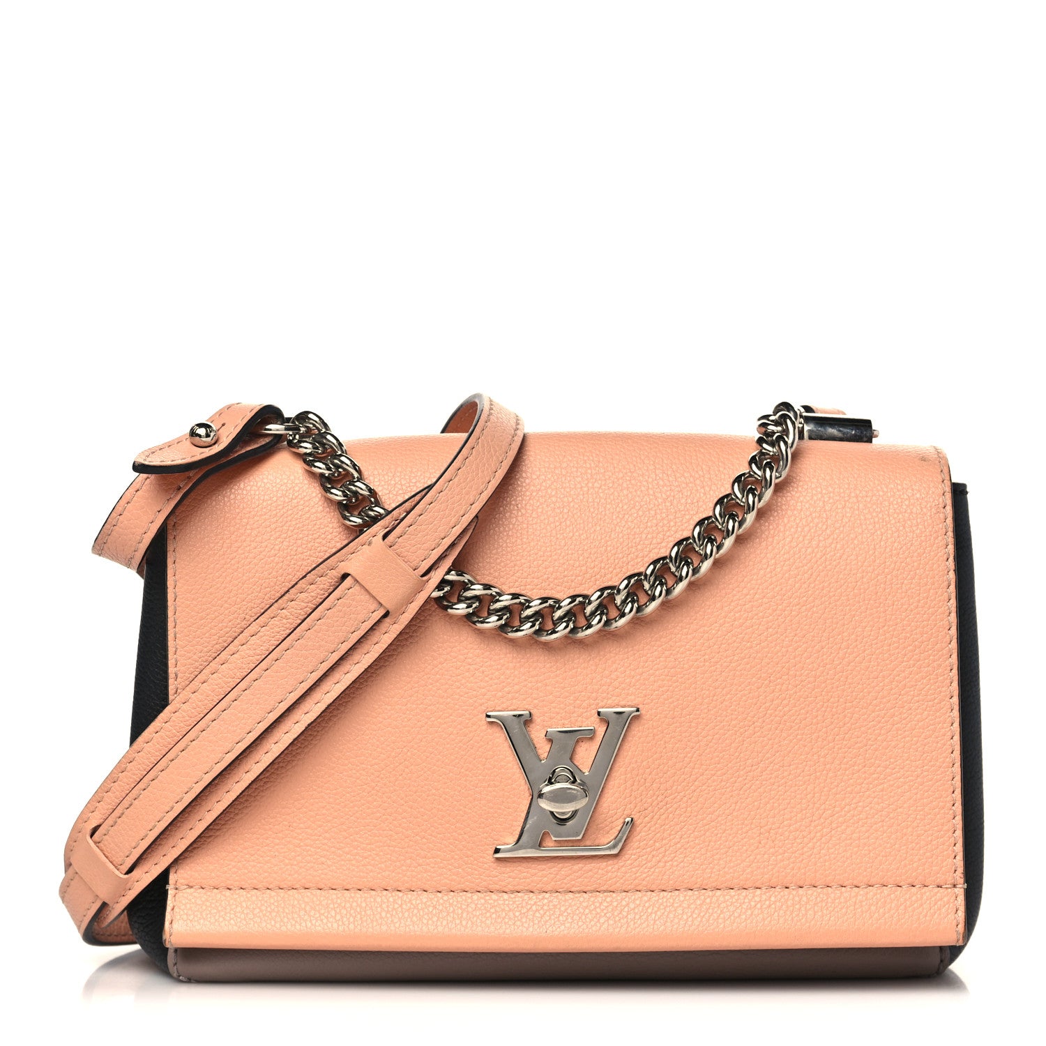 Louis Vuitton Calfskin Lockme II Chain Bag BB Venus Pink Black Magnolia 1 of 13