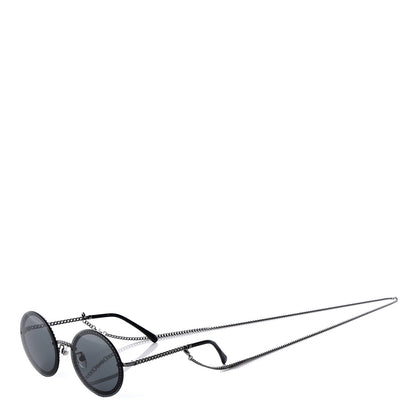 Chanel Round Chain Sunglasses 4245 Gold 1 of 14