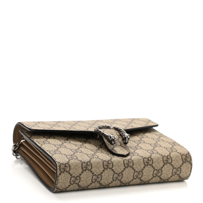 Gucci GG Supreme Monogram Mini Dionysus Chain Wallet Beige Taupe 4 of 11