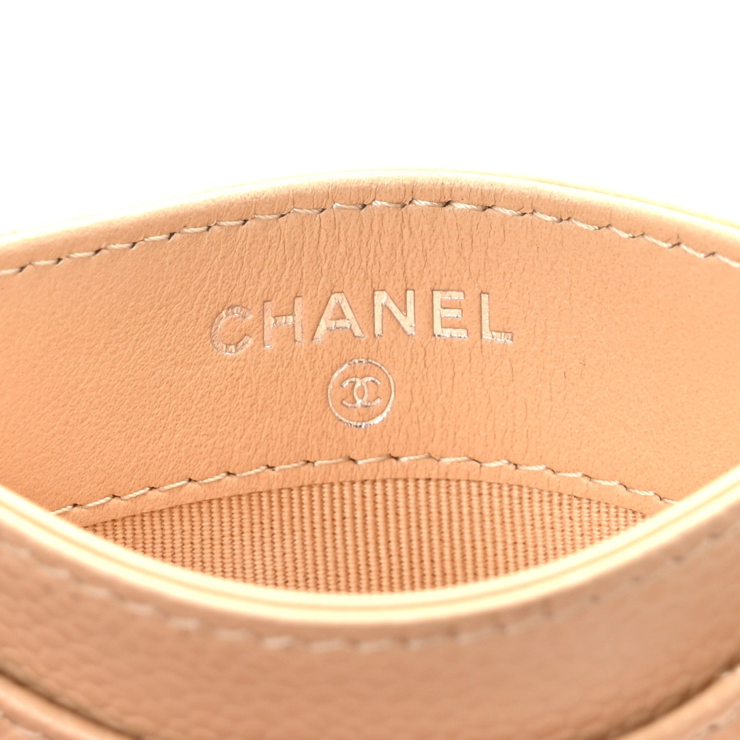 Chanel Caviar Quilted Card Holder Beige 6 of 8