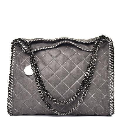 Stella McCartney Shaggy Deer Quilted Small Falabella Tote Light Grey 1 of 9