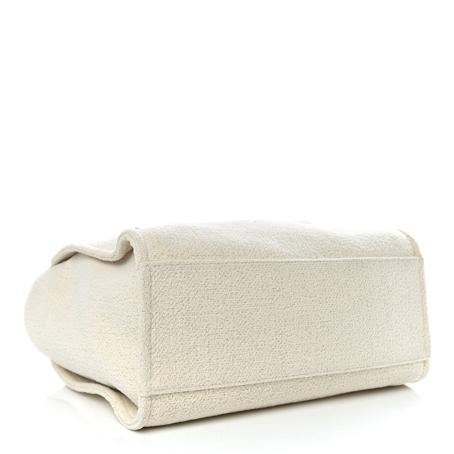 Lurex Boucle Large Deauville Tote White
