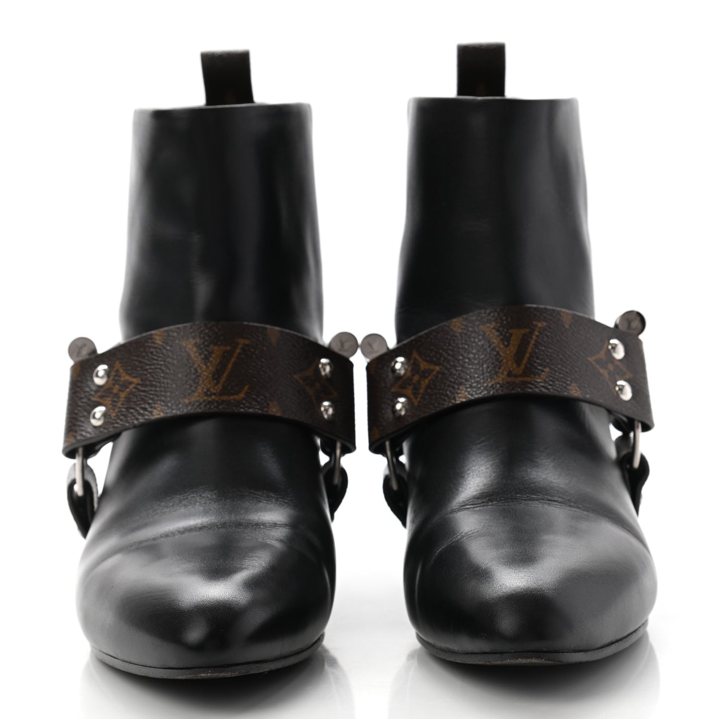 Calfskin Monogram Rhapsody Ankle Boots 40 Black