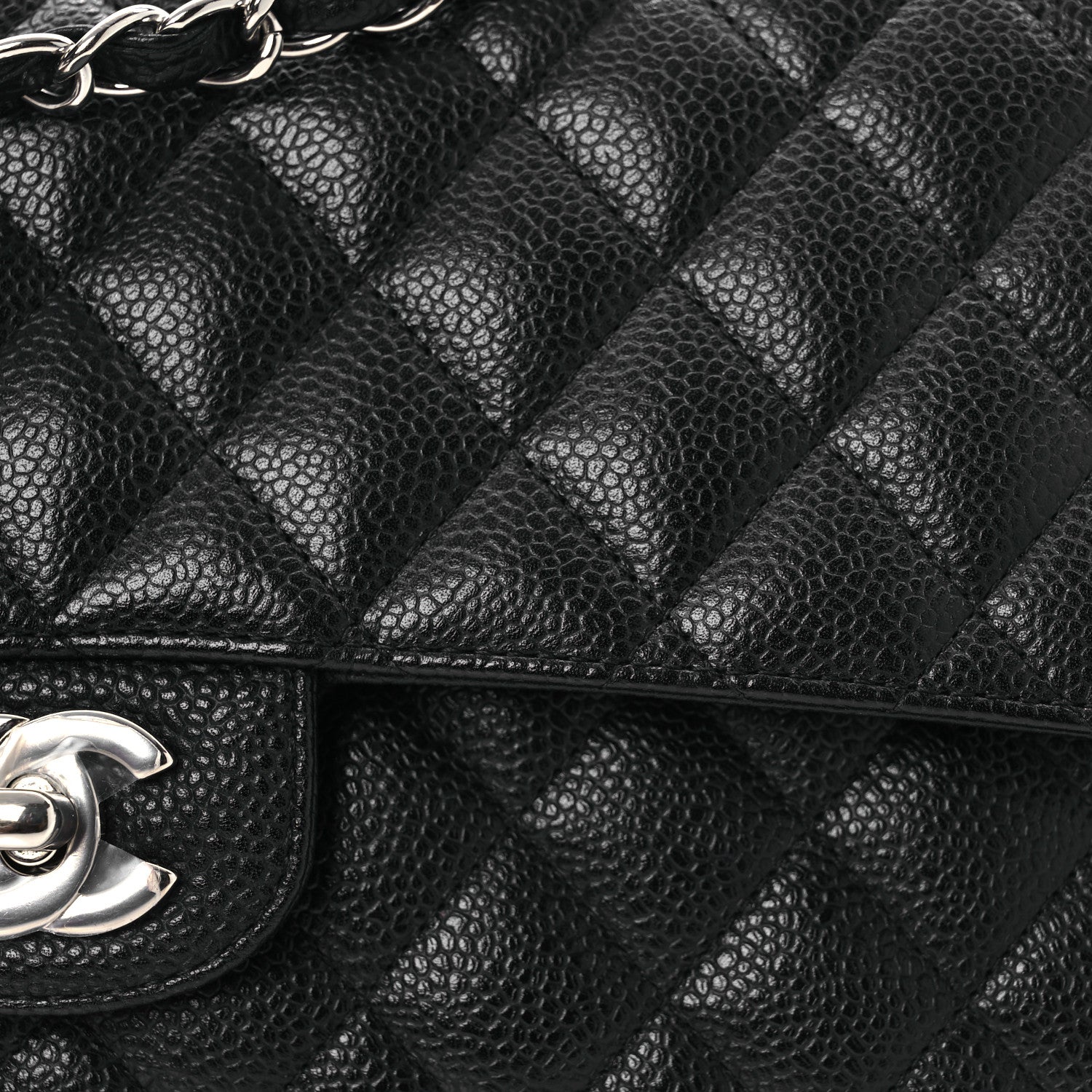 Chanel Caviar Quilted Medium Double Flap Black 8 of 10