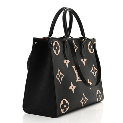 Louis Vuitton Empreinte Monogram Giant Onthego MM Black Beige 3 of 10