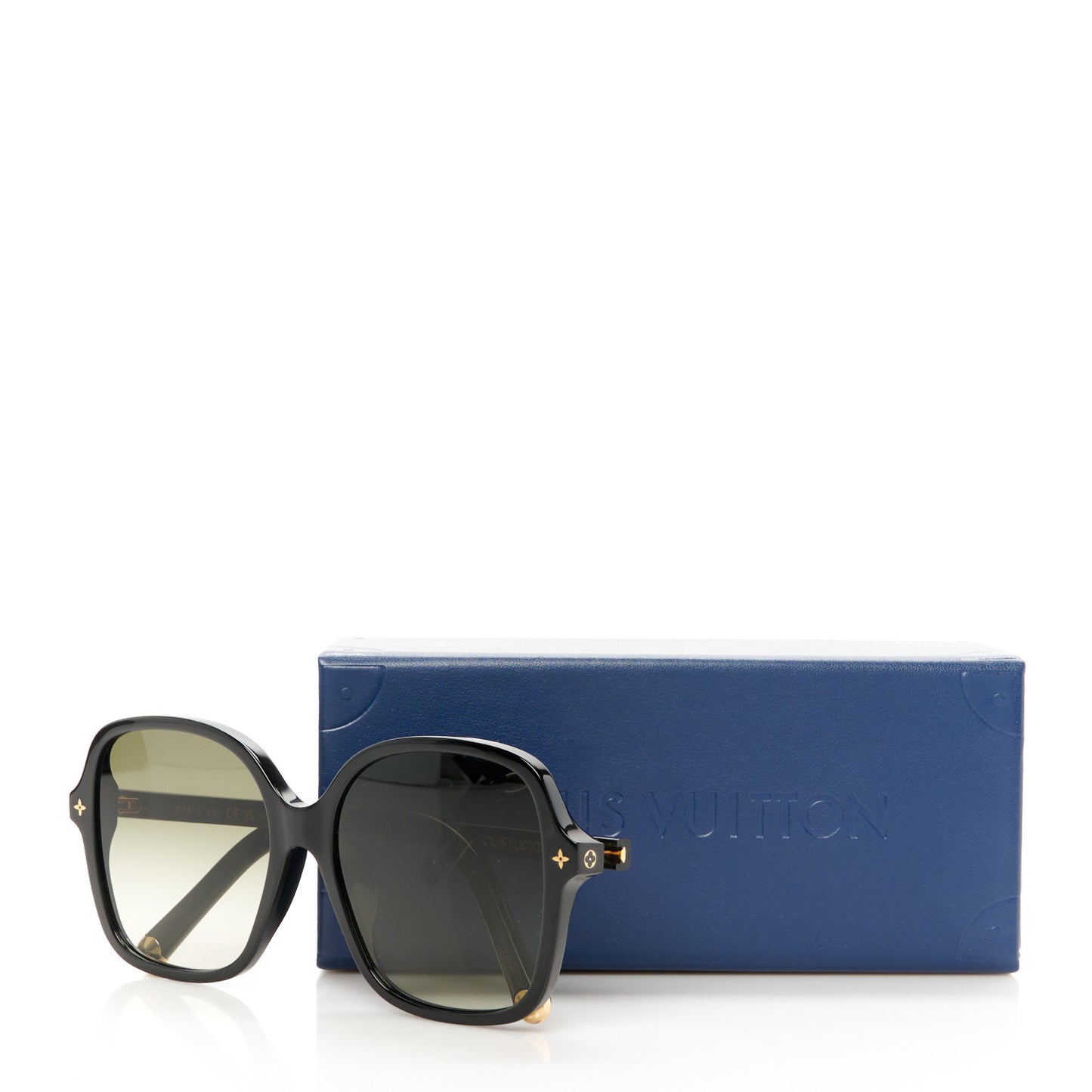 Acetate My Monogram Light Square Sunglasses Z1861E Black