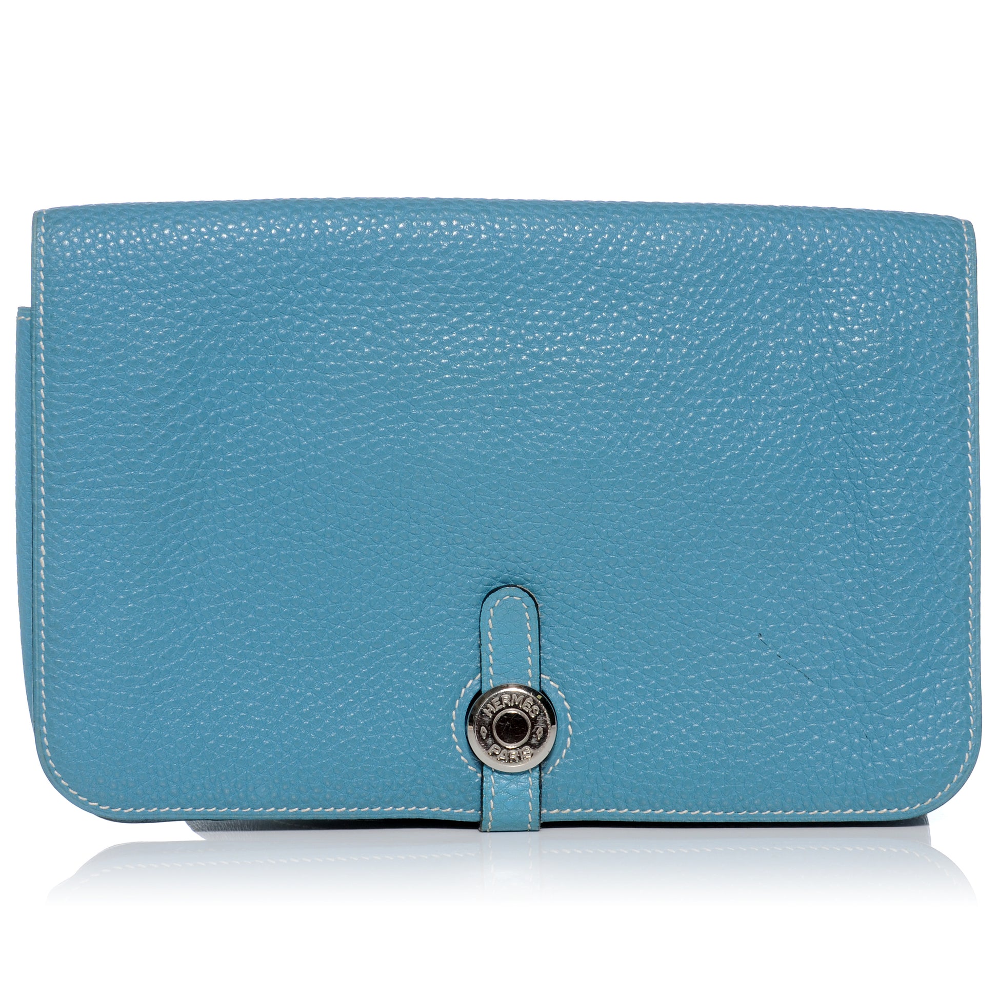 Hermes Togo Dogon Wallet Waist Pouch Blue Jean 1 of 8