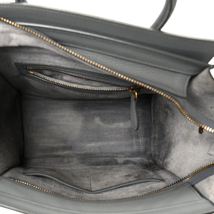 Celine Baby Drummed Calfskin Micro Luggage Kohl 5 of 11