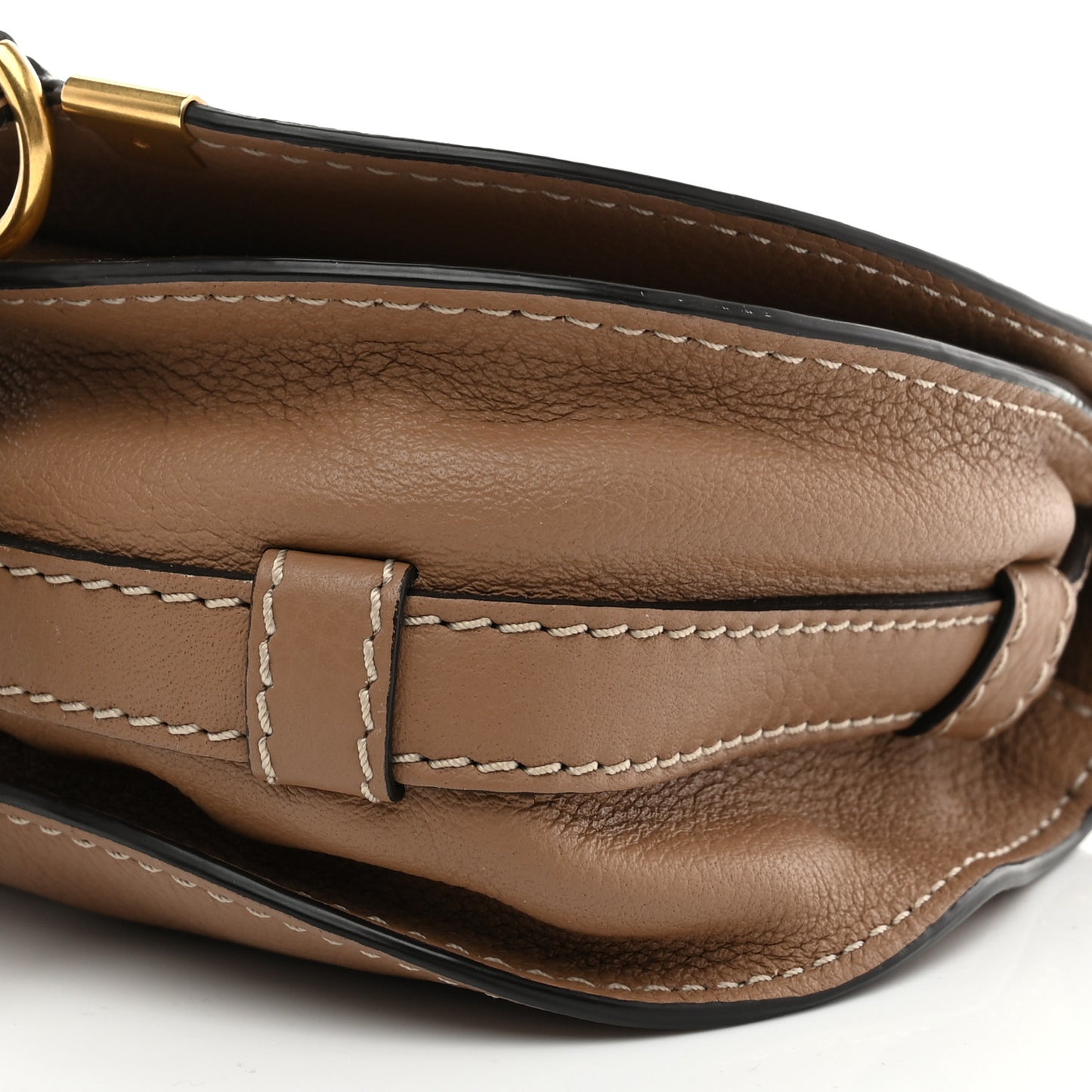 Calfskin Mini Marcie Round Crossbody Bag Nut
