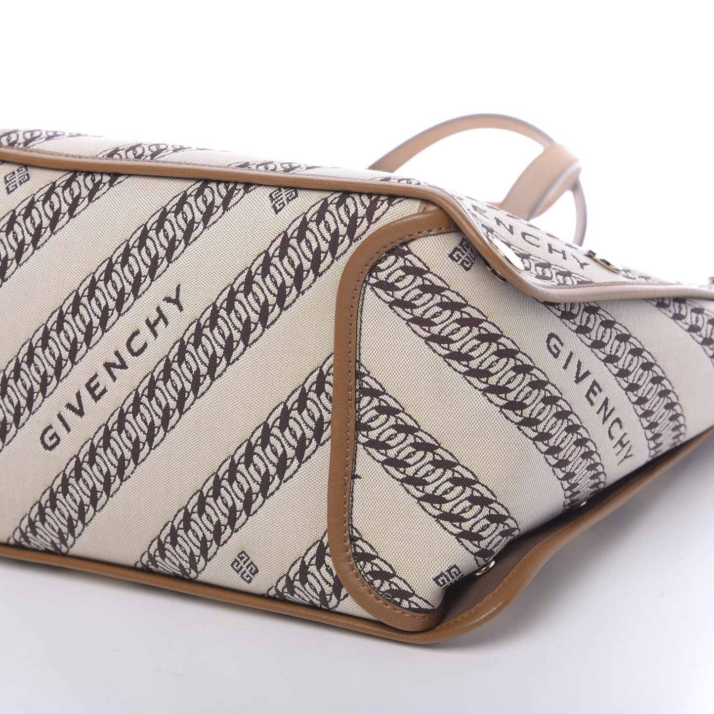 Canvas Jacquard Medium Bond Tote Beige
