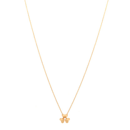 Van Cleef & Arpels 18K Yellow Gold Diamond Mini Frivole Pendant Necklace 1 of 6