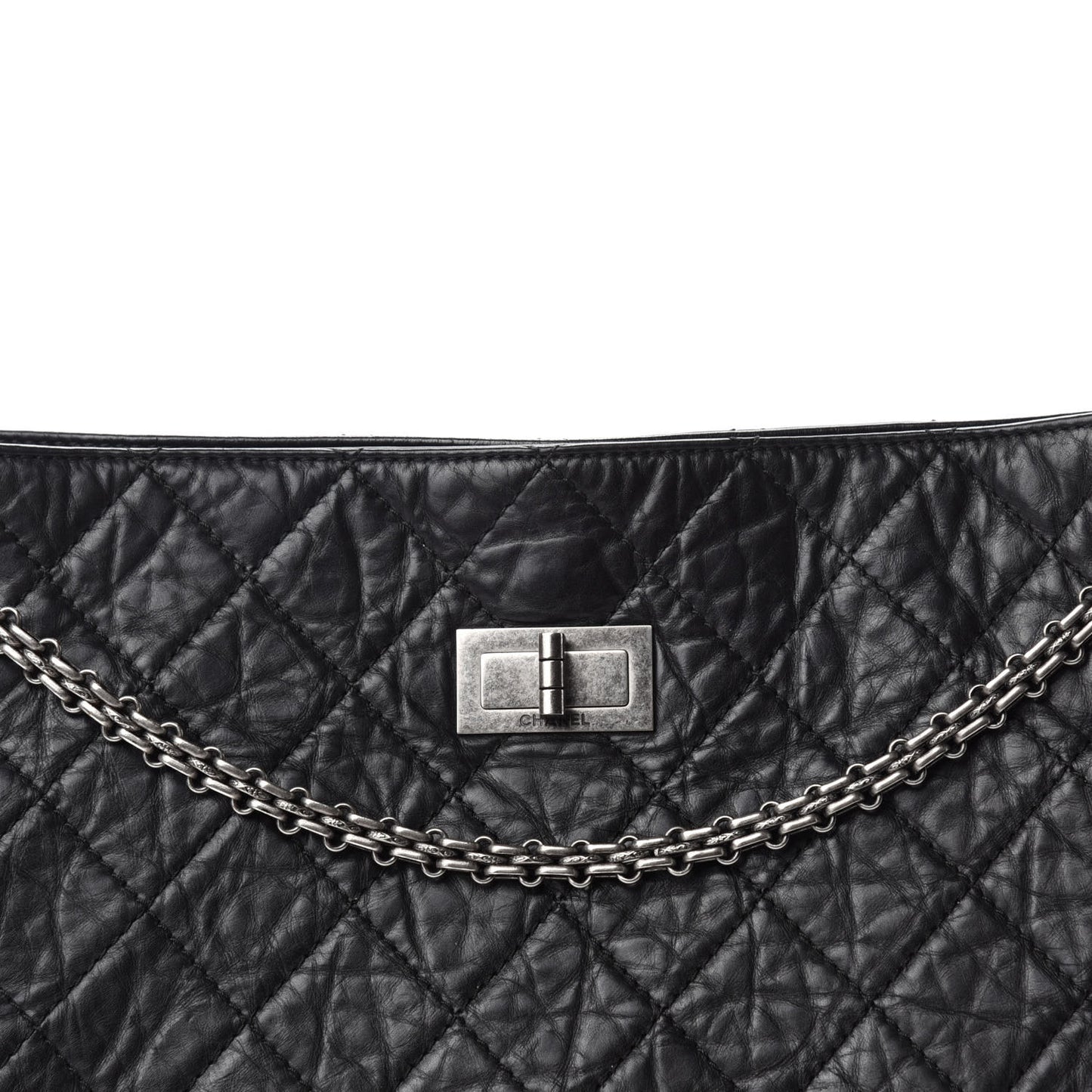 Aged Calfskin Reissue 2.55 Tote Black