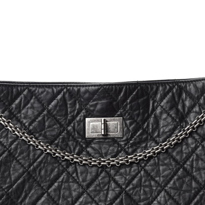 Chanel Aged Calfskin Reissue 2.55 Tote Black 12 of 13