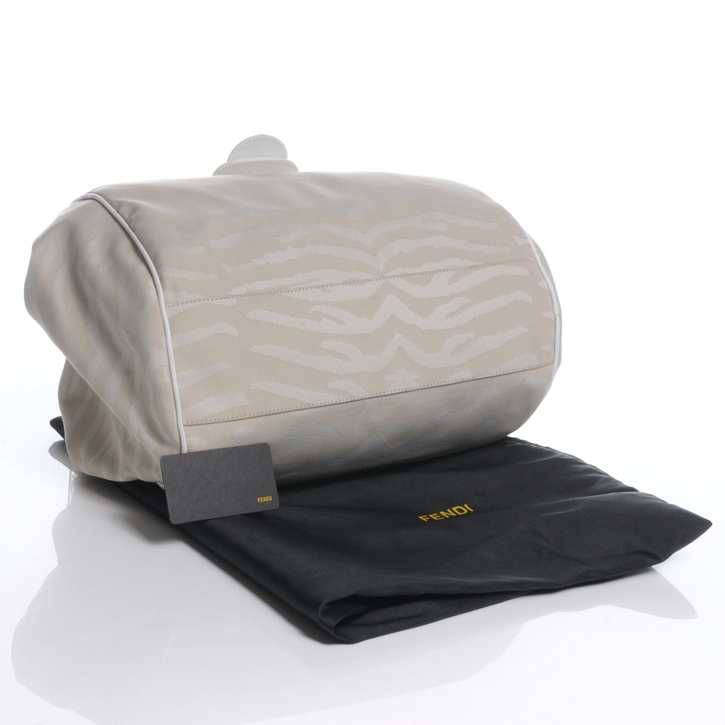 Cuoio Juta Tiger Print Hobo Beige White